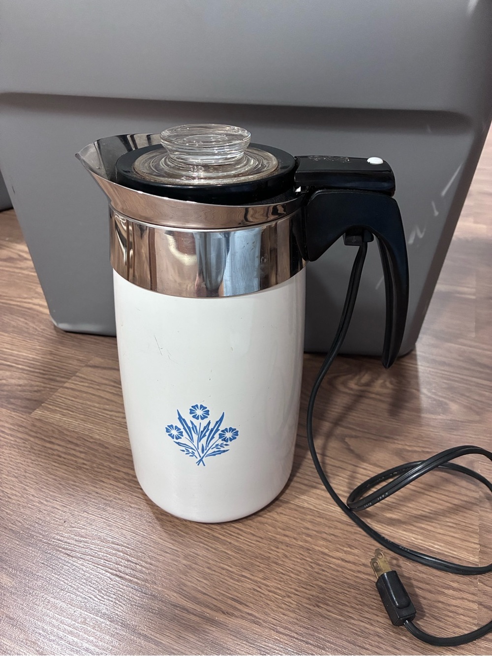 Corningware Electric Percolator Coffee Pot - Cornflower design